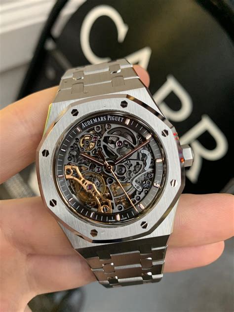 audemars piguet royal oak skeleton 15407st|audemars piguet iced out skeleton.